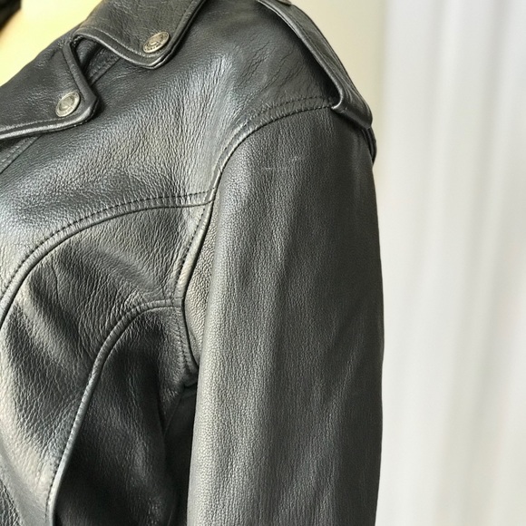 VTG Harley Davidson Cropped Leather Jacket - Picture 14 of 16